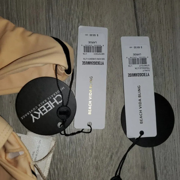 Amuse Society Cheeky Sz L Two Piece Swimwear - Picture 7 of 10